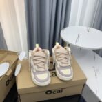 Ocai Vibe 系列浅粉紫拼色厚底面包鞋