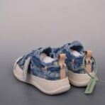 xVESSEL G.O.P. Low 系列厚底开口笑扎染牛仔休闲鞋（蓝白配色款） - Imagem 2