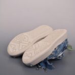 xVESSEL G.O.P. Low 系列厚底开口笑扎染牛仔休闲鞋（蓝白配色款） - Imagem 3