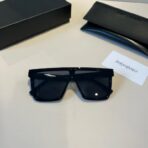 圣罗兰SL 500 系列黑色醋酸纤维 Oversize 方形太阳镜 - 图片 2