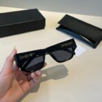 圣罗兰（Saint Laurent） 黑色大框太阳镜 - Imagem 3