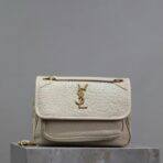 圣罗兰（Saint Laurent）NIKI 复古白色粒面小羊皮链条包