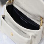 圣罗兰（Saint Laurent）NIKI 复古白色粒面小羊皮链条包 - 图片 4