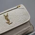 圣罗兰（Saint Laurent）NIKI 复古白色粒面小羊皮链条包 - 图片 2