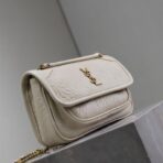 圣罗兰（Saint Laurent）Niki Mini 奶白色粒面小羊皮链条包 - 图片 3