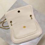 圣罗兰（Saint Laurent）Niki Mini 奶白色粒面小羊皮链条包 - 图片 4