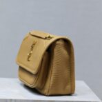 圣罗兰（Saint Laurent）Niki 中号黄棕色粒面小羊皮链条包 - 图片 3