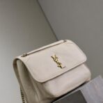 圣罗兰（Saint Laurent）Niki 奶白色粒面小羊皮链条包 - 图片 3