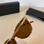 圣罗兰（YSL）玳瑁纹猫眼太阳镜 - Imagem 3