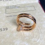 卡地亚钉子双圈头尾钻戒指 - Imagem 3