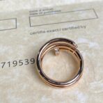 卡地亚钉子双圈头尾钻戒指 - Imagem 2