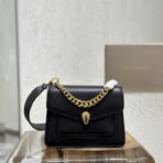 宝格丽 Serpenti Forever Maxi Chain 单肩斜挎包 黑