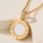 宝格丽双面钱币红白贝母项链 - 图片 2