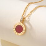 宝格丽双面钱币红白贝母项链 - 图片 3