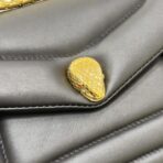 宝格丽（Bulgari）Serpenti Forever Maxi Chain 黑色小牛皮单肩包 - Imagem 4