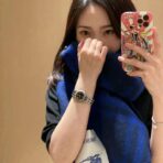 巴宝莉(Burberry) 全智贤同款双面格子围巾 深蓝色 - 图片 2