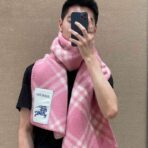 巴宝莉(Burberry) 全智贤同款双面格子围巾 粉色 - 图片 2