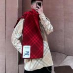 巴宝莉(Burberry) 全智贤同款双面格子围巾 红色 - 图片 2