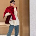 巴宝莉(Burberry) 全智贤同款双面格子围巾 红色 - 图片 4