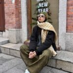 巴宝莉(Burberry) 全智贤同款双面格子围巾 驼色 - 图片 2