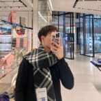 巴宝莉(Burberry) 全智贤同款双面格子围巾 黑色 - 图片 3