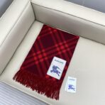 巴宝莉(Burberry) 双面格子围巾 红色