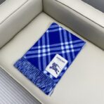 巴宝莉(Burberry) 双面格子围巾 蓝色