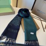 巴宝莉(Burberry) 双面秋冬围巾 蓝绿拼色 - 图片 3