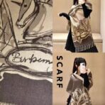 巴宝莉(Burberry) 双面英国塔桥提花羊绒围巾 米棕拼色 - Image 3