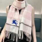 巴宝莉(Burberry) 爆款双面格子羊绒围巾 粉色 - Imagem 3