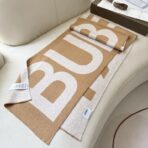 巴宝莉(Burberry)【经典战马】针织围巾 白杏拼色 - 图片 2