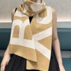 巴宝莉(Burberry)【经典战马】针织围巾 白杏拼色 - 图片 4