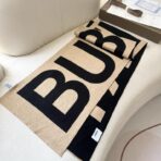 巴宝莉(Burberry)【经典战马】针织围巾 黑杏拼色 - 图片 4