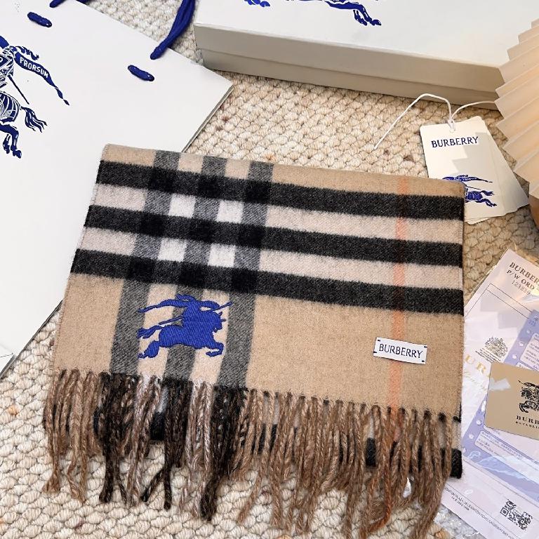 巴宝莉(Burberry)双面刺绣 印花 提花羊绒格子围巾 棕色1_00001_ 巴宝莉(Burberry)双面刺绣 印花 提花羊绒格子围巾 棕色 - 图片 1