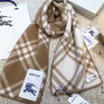 巴宝莉(Burberry)格纹围巾 棕色 - 图片 3