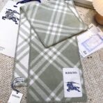 巴宝莉(Burberry)格纹围巾 浅绿色 - 图片 2
