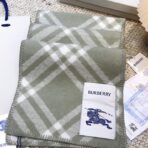 巴宝莉(Burberry)格纹围巾 浅绿色 - 图片 4