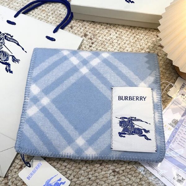 巴宝莉(Burberry)格纹围巾 蓝色