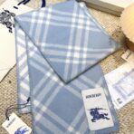 巴宝莉(Burberry)格纹围巾 蓝色 - 图片 2