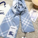 巴宝莉(Burberry)格纹围巾 蓝色 - 图片 4