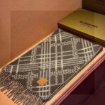 巴宝莉(Burberry)秋冬双面格子围巾 棕色