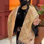 巴宝莉(Burberry)秋冬双面格子围巾 浅棕色 - 图片 3