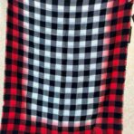 巴宝莉(Burberry)轻盈流苏格纹羊绒围巾 红色 - Imagem 4