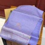 巴宝莉(Burberry)马标刺绣logo轻盈格纹围巾 紫色