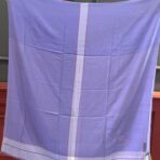 巴宝莉(Burberry)马标刺绣logo轻盈格纹围巾 紫色 - 图片 4