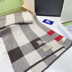 巴宝莉(Burberry)高端羊绒针织围巾 灰白拼色 - Imagem 2