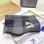 巴宝莉(Burberry)高端羊绒针织围巾 黑色