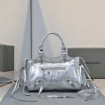 巴黎世家 Balenciaga Le City 机车包  （银白）