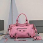 巴黎世家 Balenciaga Le City 机车包  淡粉色