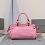 巴黎世家 Balenciaga Le City 机车包  淡粉色 - 图片 3